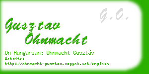 gusztav ohnmacht business card